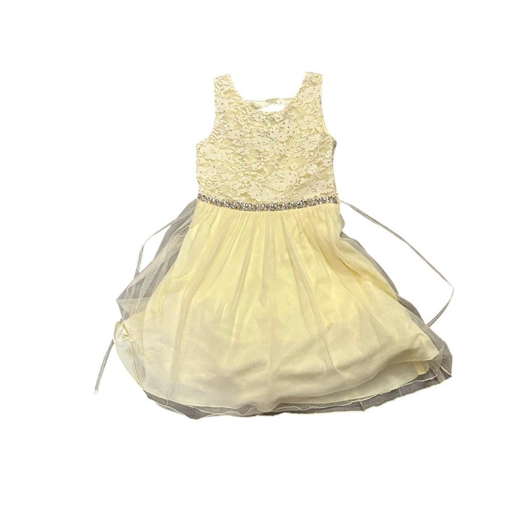 Speechless Yellow and  Lace Kids Dress size 8
